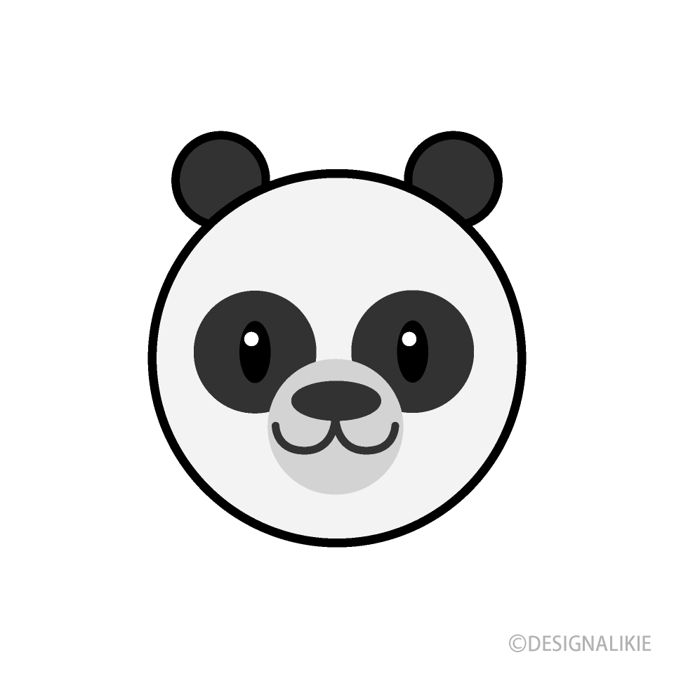Simple Panda Face Clip Art Free PNG Image｜Illustoon