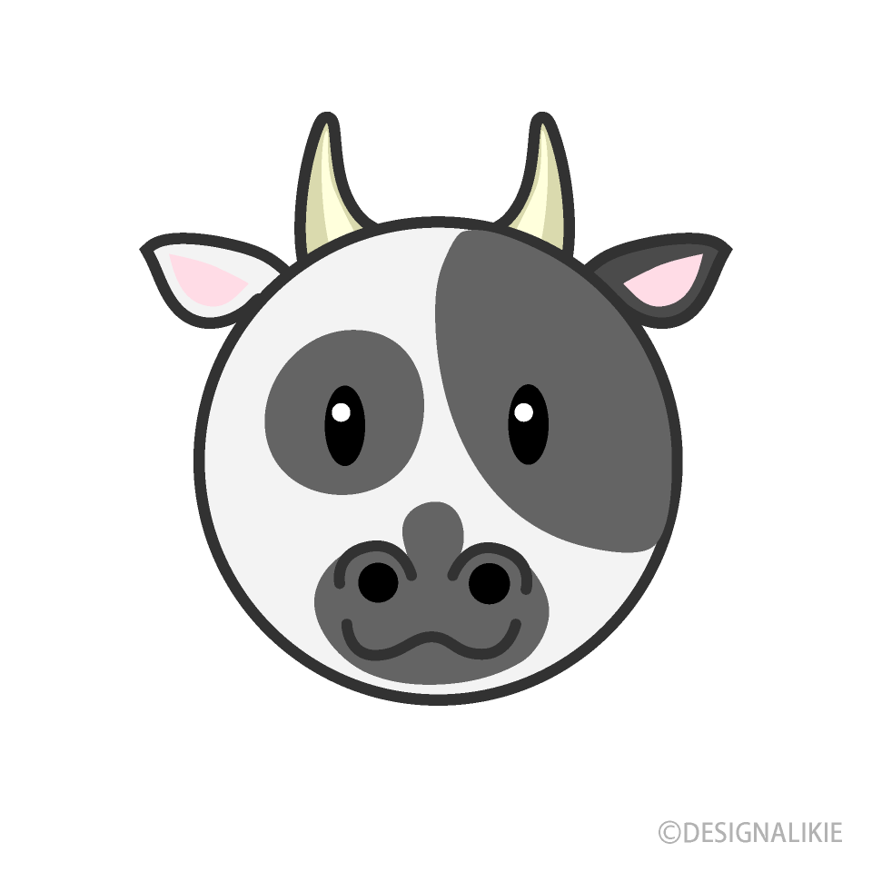 Cara de vaca simple Gratis Dibujos Animados Imágene｜Illustoon ES