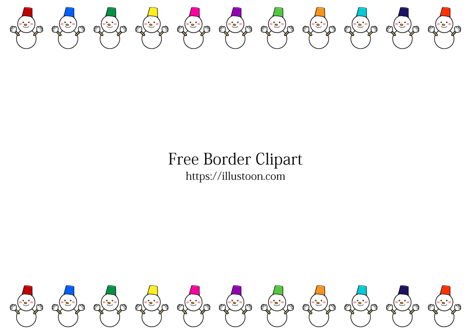 snowman border clipart