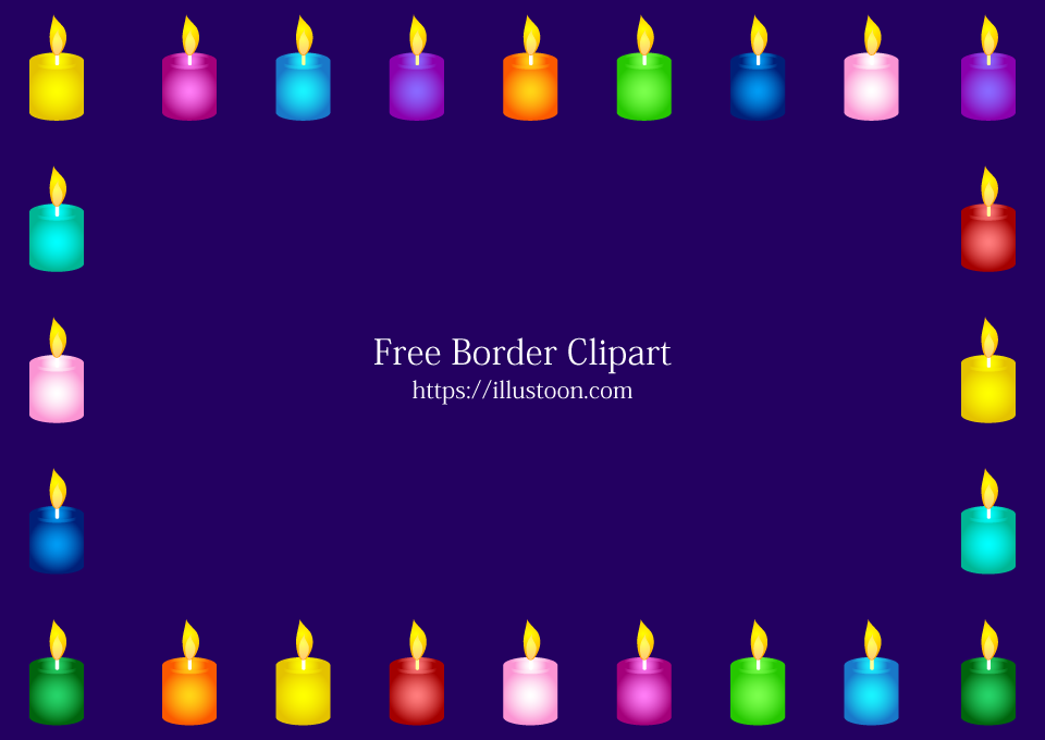 Colorful Candles Border