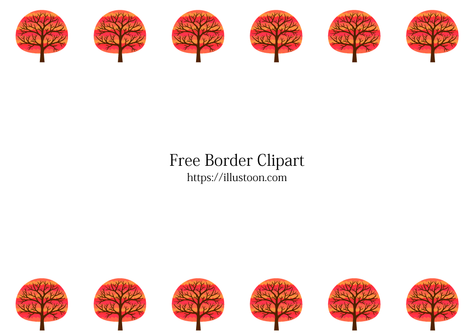 Red Trees Border