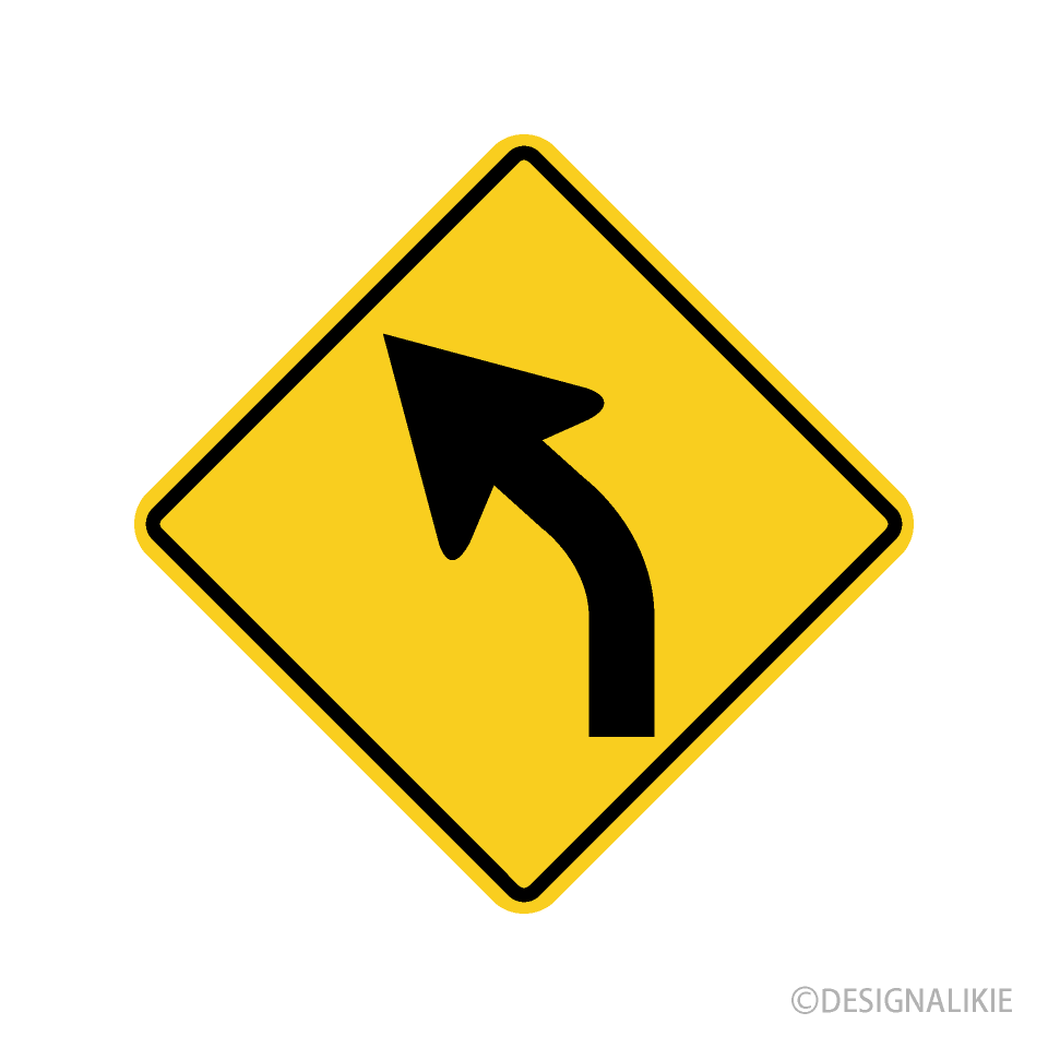 Left Curve Warning Sign