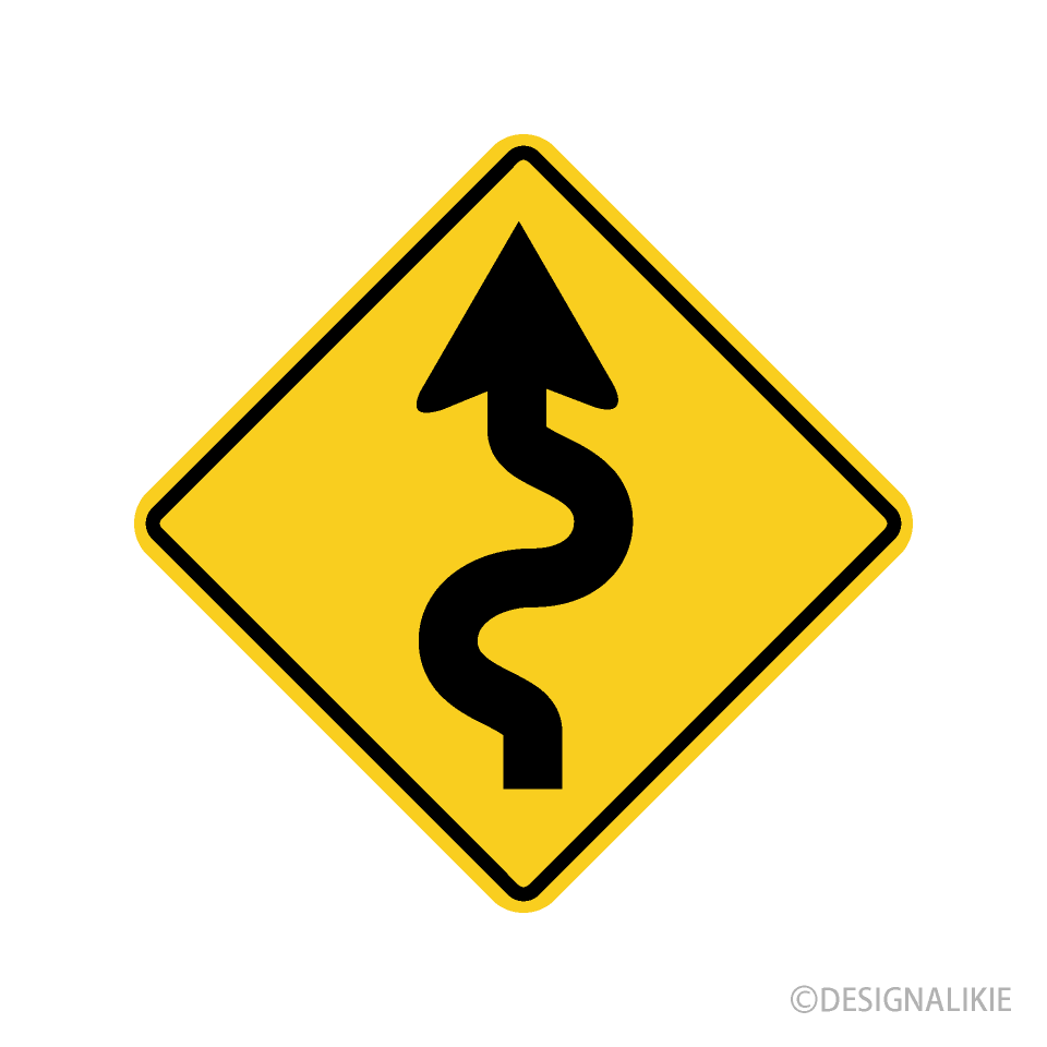 Winding Road Warning Sign