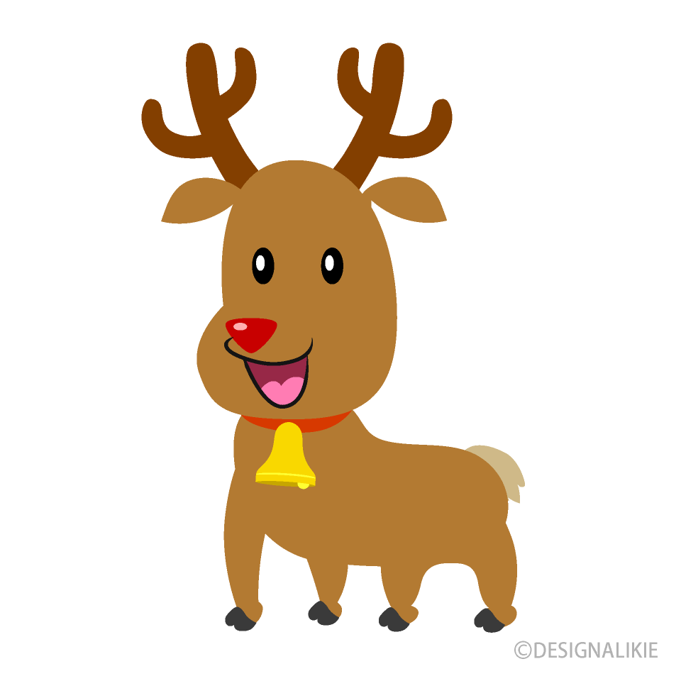 Cute Reindeer Cartoon Free PNG Image｜Illustoon