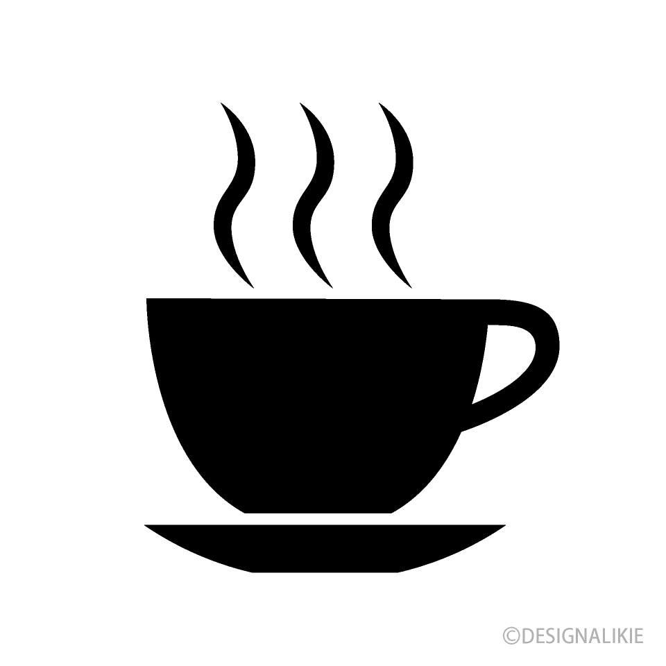 Free drink clip art image with black and white coffee cup symbol draw...