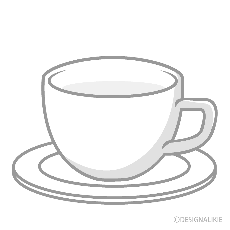 Taza de café en blanco y negro
