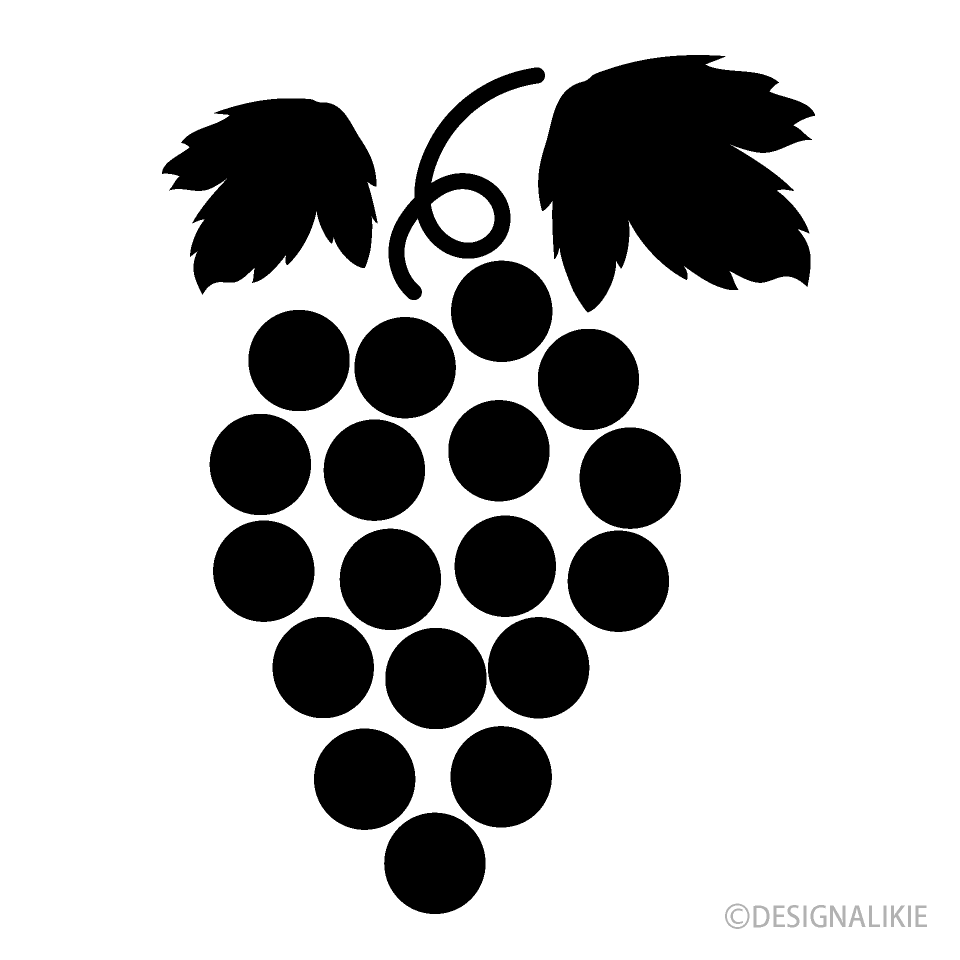 Black and White Grape Symbol