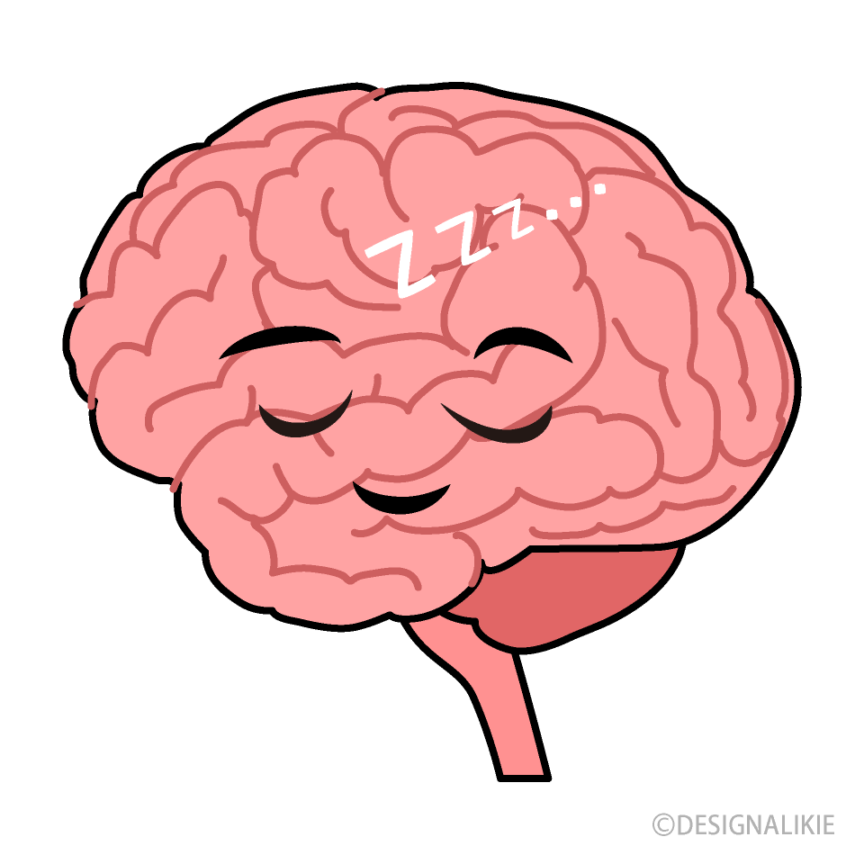 Sleeping Brain Cartoon Free PNG Image｜Illustoon