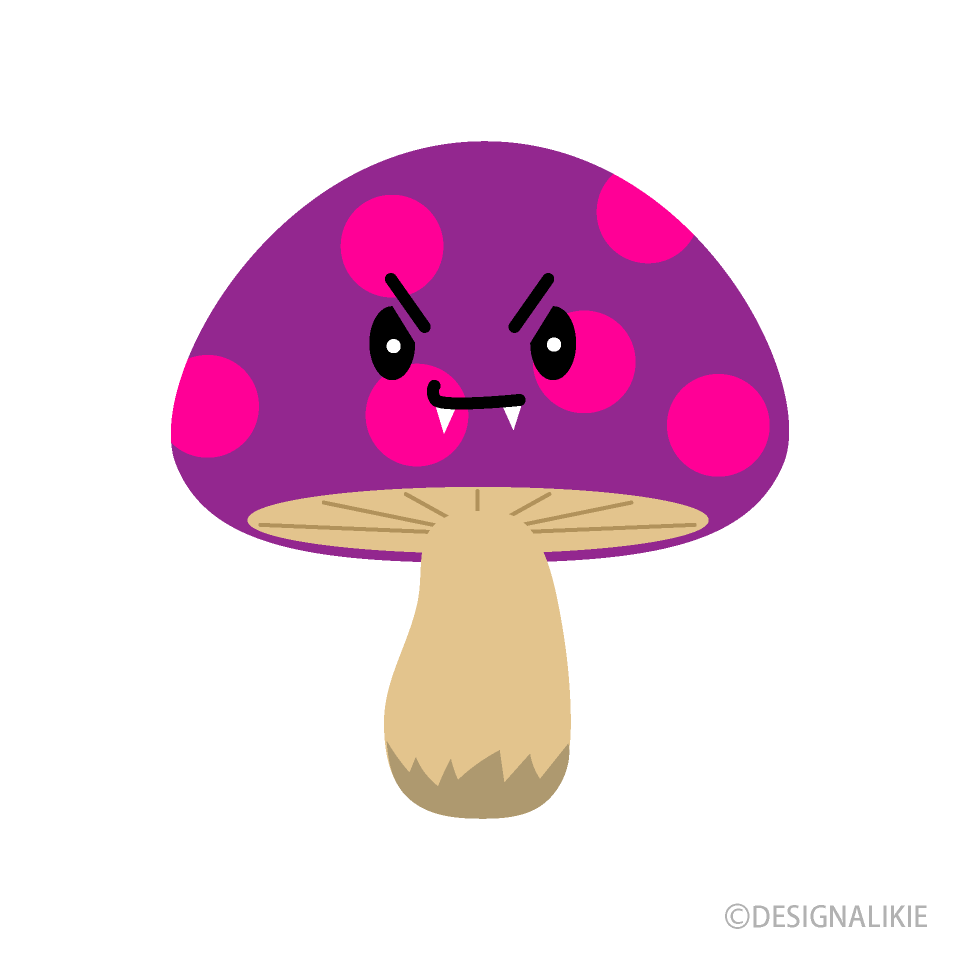 Cute Poisonous Mushroom Character