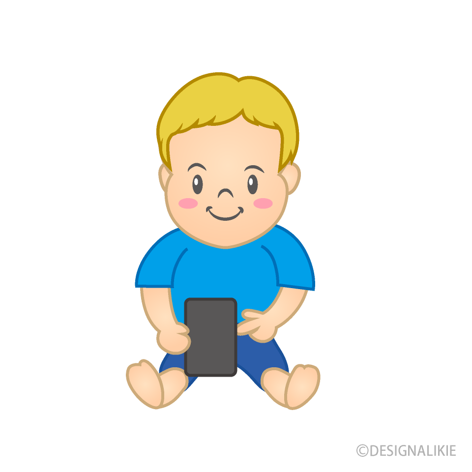 Boy Playing with Smartphone