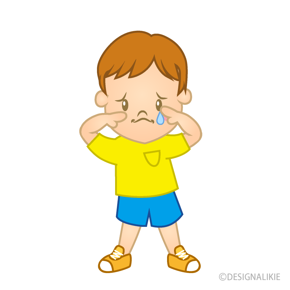 boy crying clipart