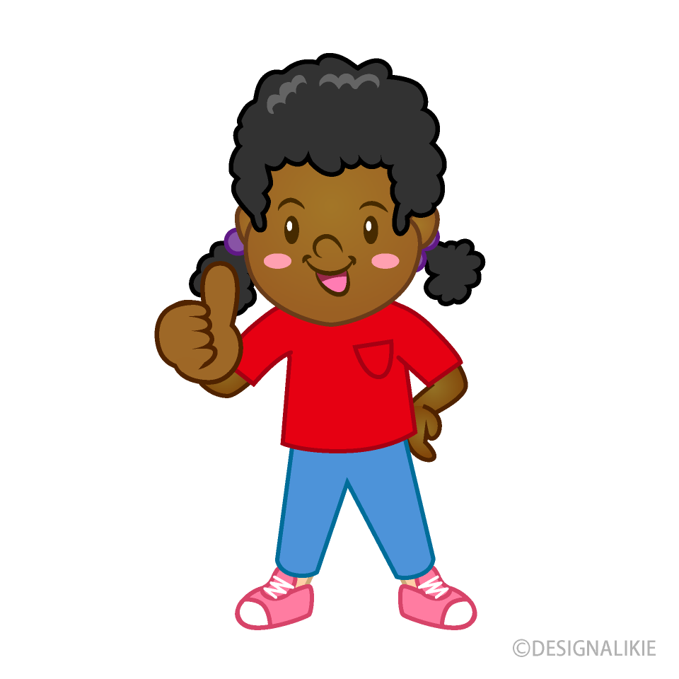 Thumbs Up Girl Clipart Free Png Image Illustoon