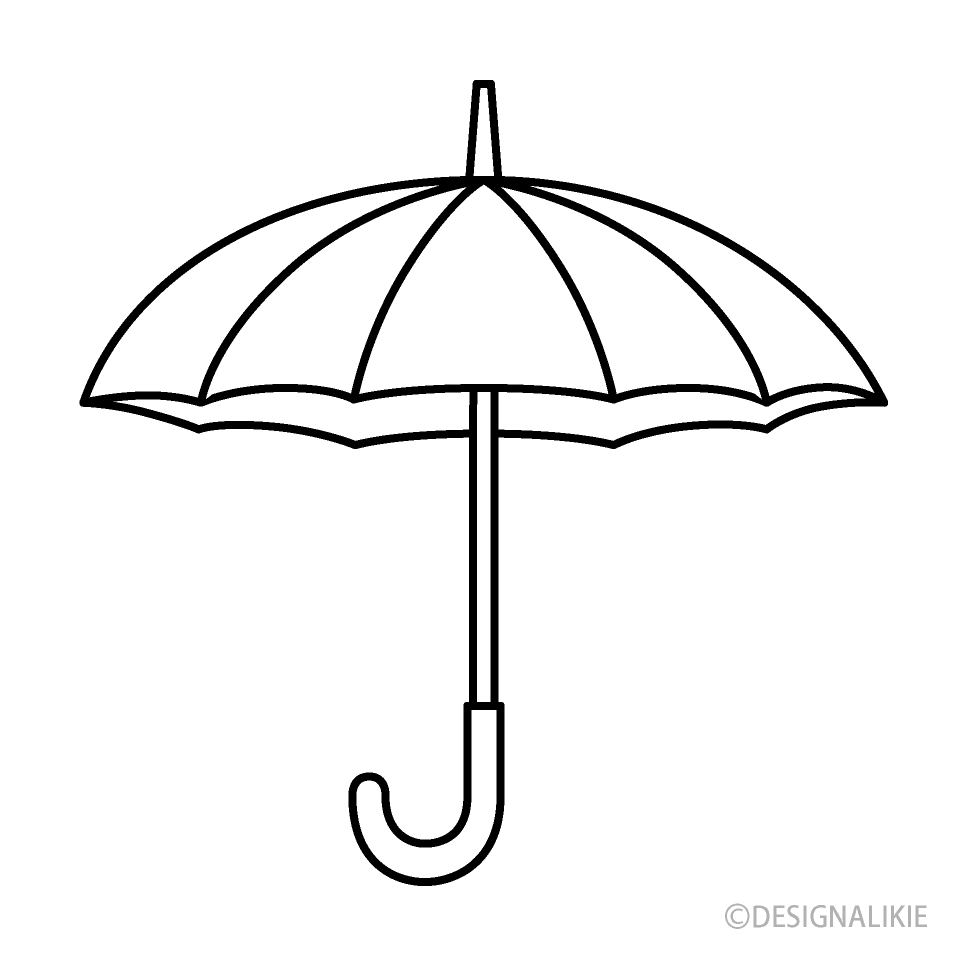 Black and White Umbrella Clip Art Free Pictures｜Illustoon.
