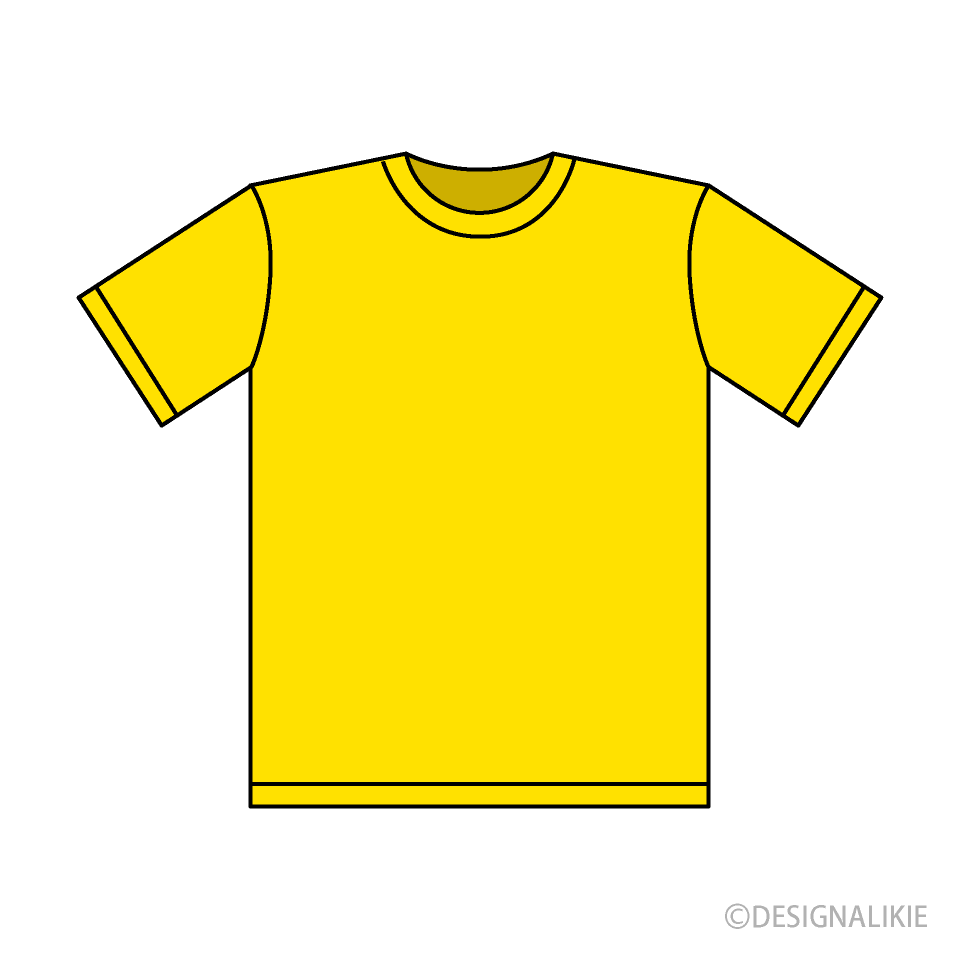 Yellow T-Shirt Clip Art Free PNG Image｜Illustoon