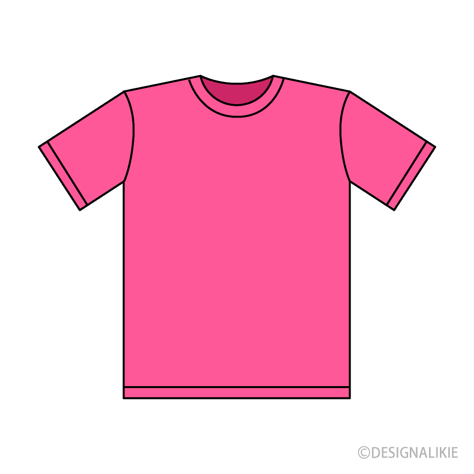 Pink T-Shirt Clipart Free PNG Image｜Illustoon