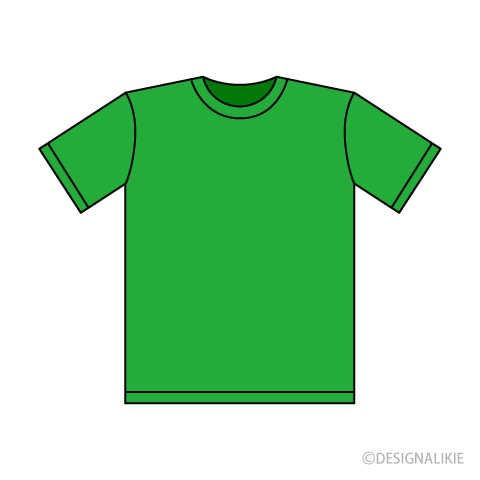 Green T-Shirt Clipart Free PNG Image｜Illustoon