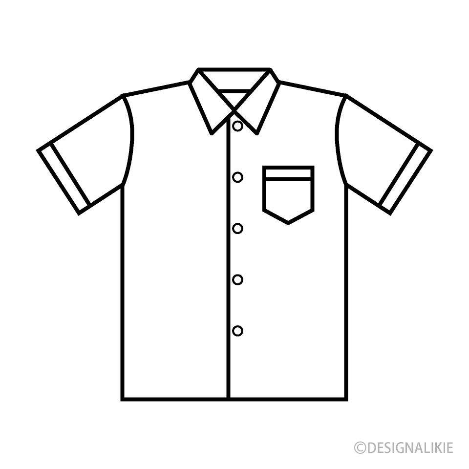 Short-Sleeved Shirt Clip Art Free PNG Image｜Illustoon
