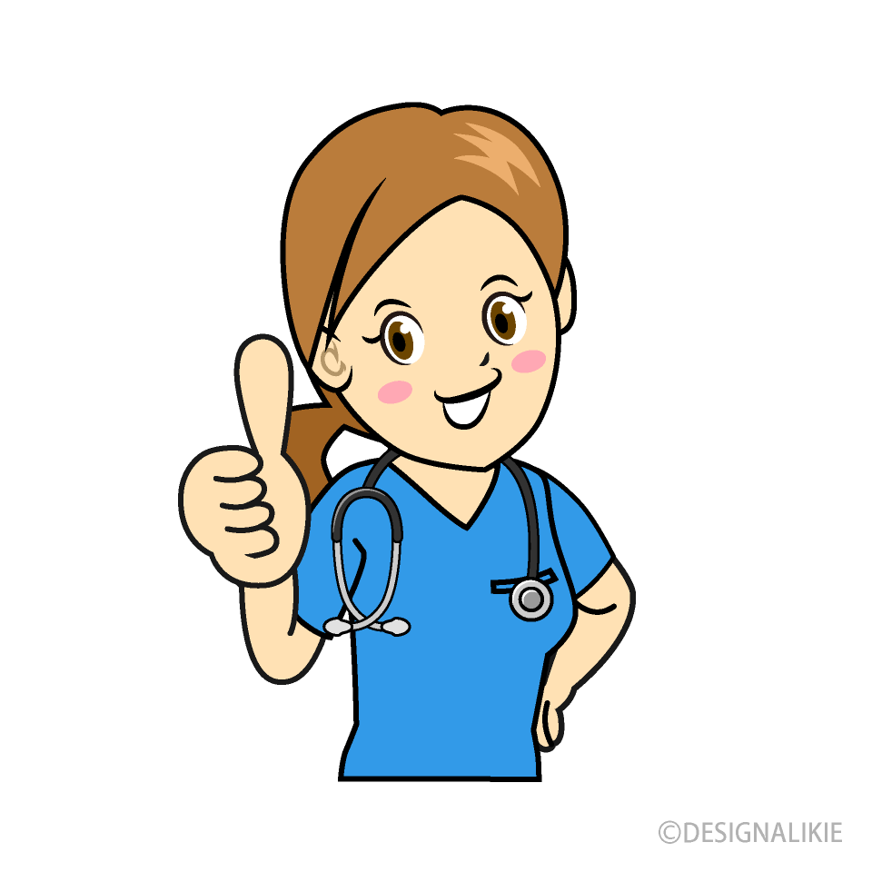 Thumbs up Female Doctor Cartoon Free PNG Image｜Illustoon