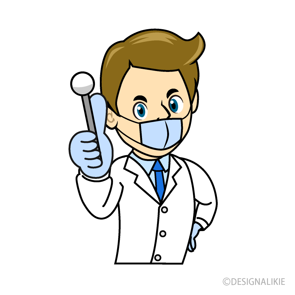 Masked Dentist Cartoon Free PNG Image｜Illustoon