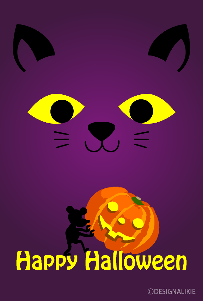 Cat and Mouse Halloween Card