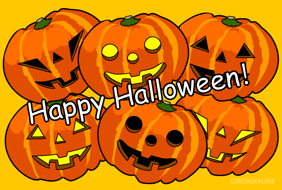 6 Pumpkins Halloween Card