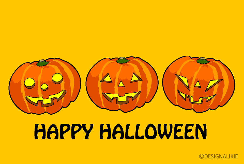 3 Pumpkins Halloween Card
