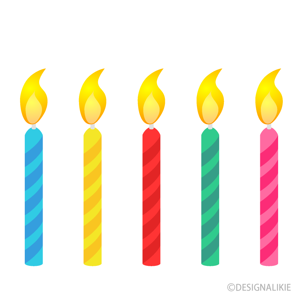 5 Colorful Candles