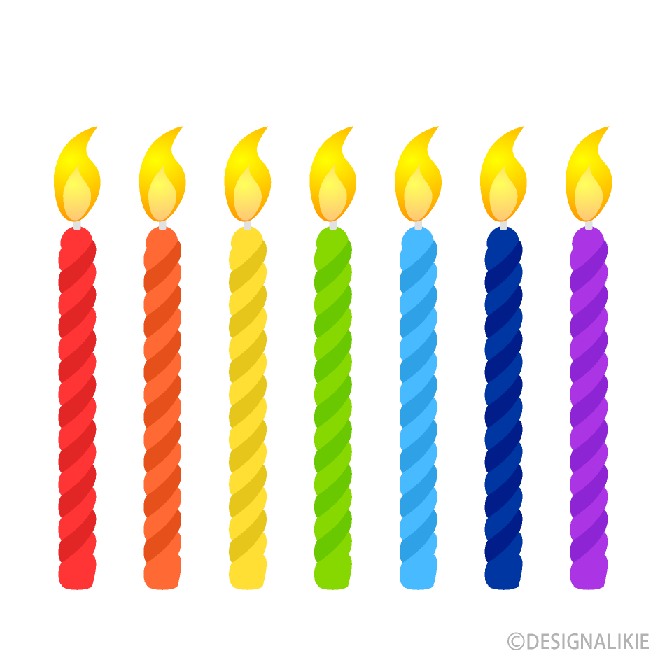 Rainbow Candles Clip Art Free Png Image Illustoon