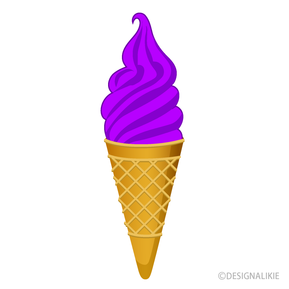 Purple Soft Serve Ice Cream