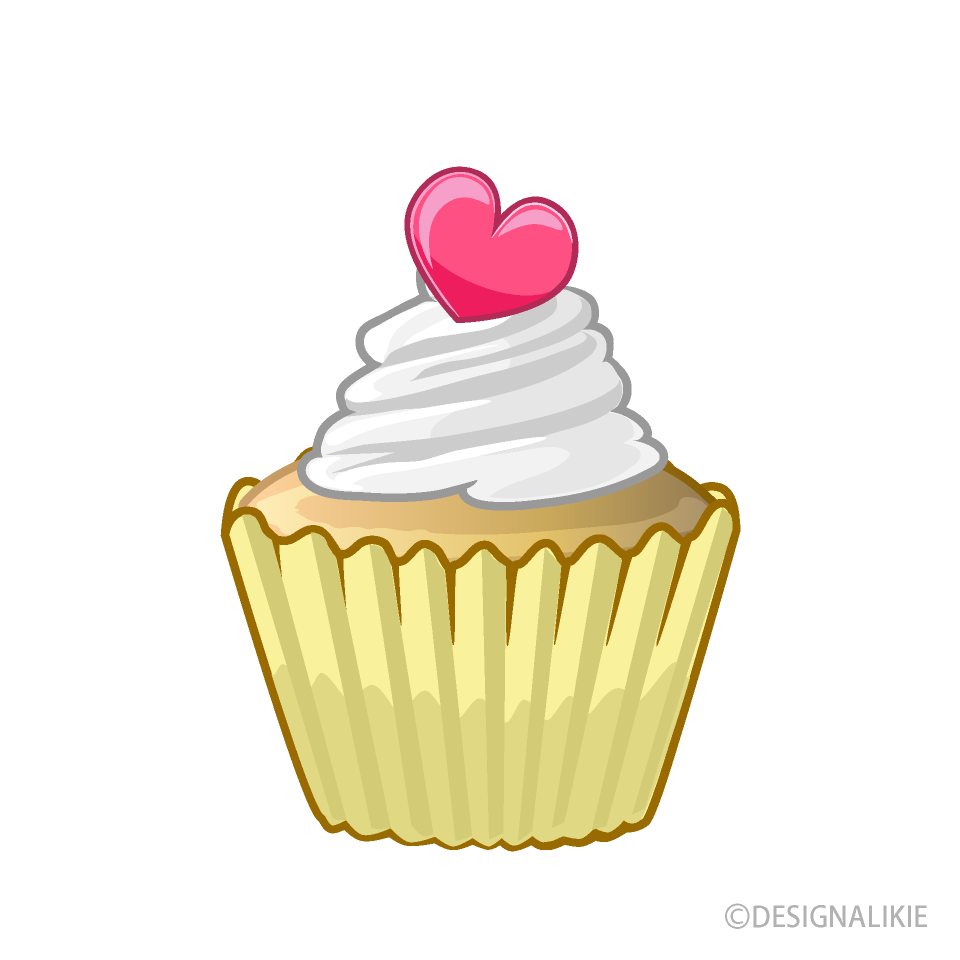 Cute Heart Cupcake