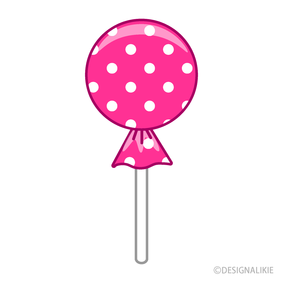 Pink Polka Dot Ball Lollipop