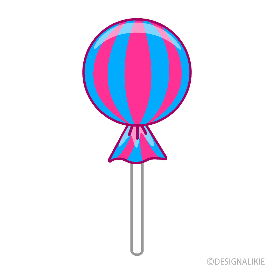 Pink and Blue Ball Lollipop