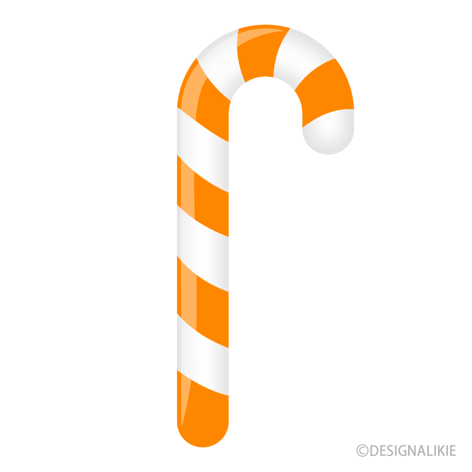 Orange Candy Cane