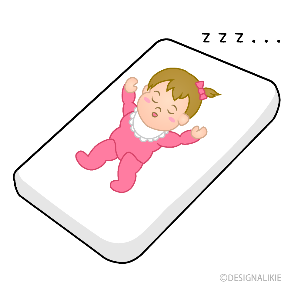 Girl Baby Sleeping in Bed