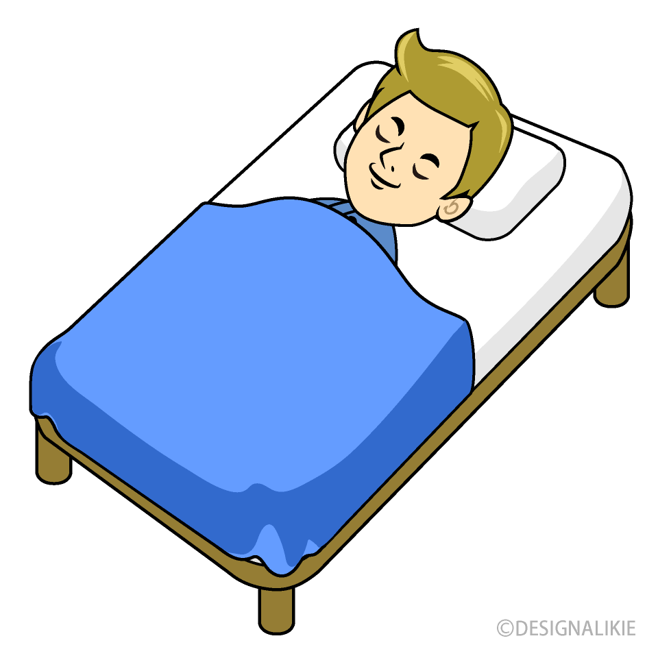 Man Sleeping in Bed