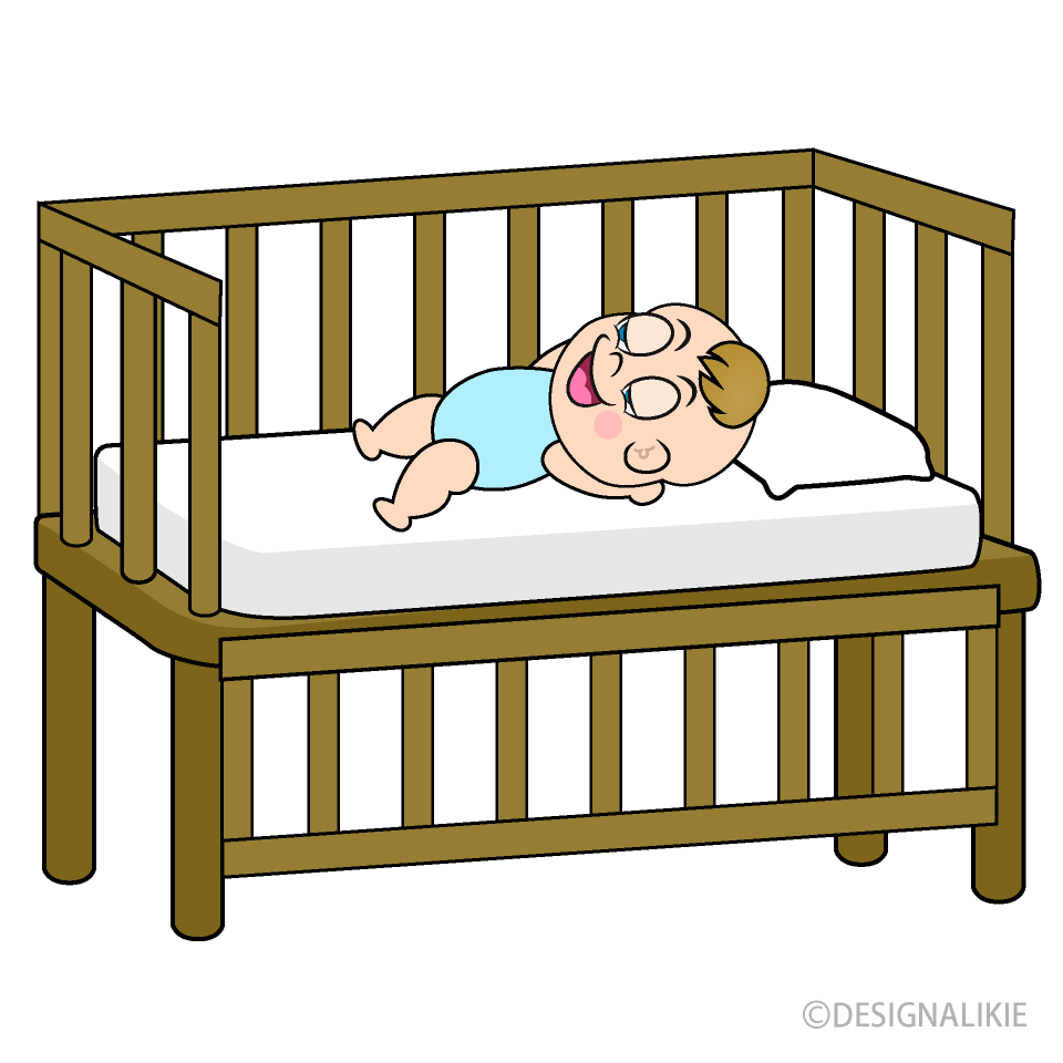 Baby Sleeping In Crib Clip Art Free PNG Image Illustoon