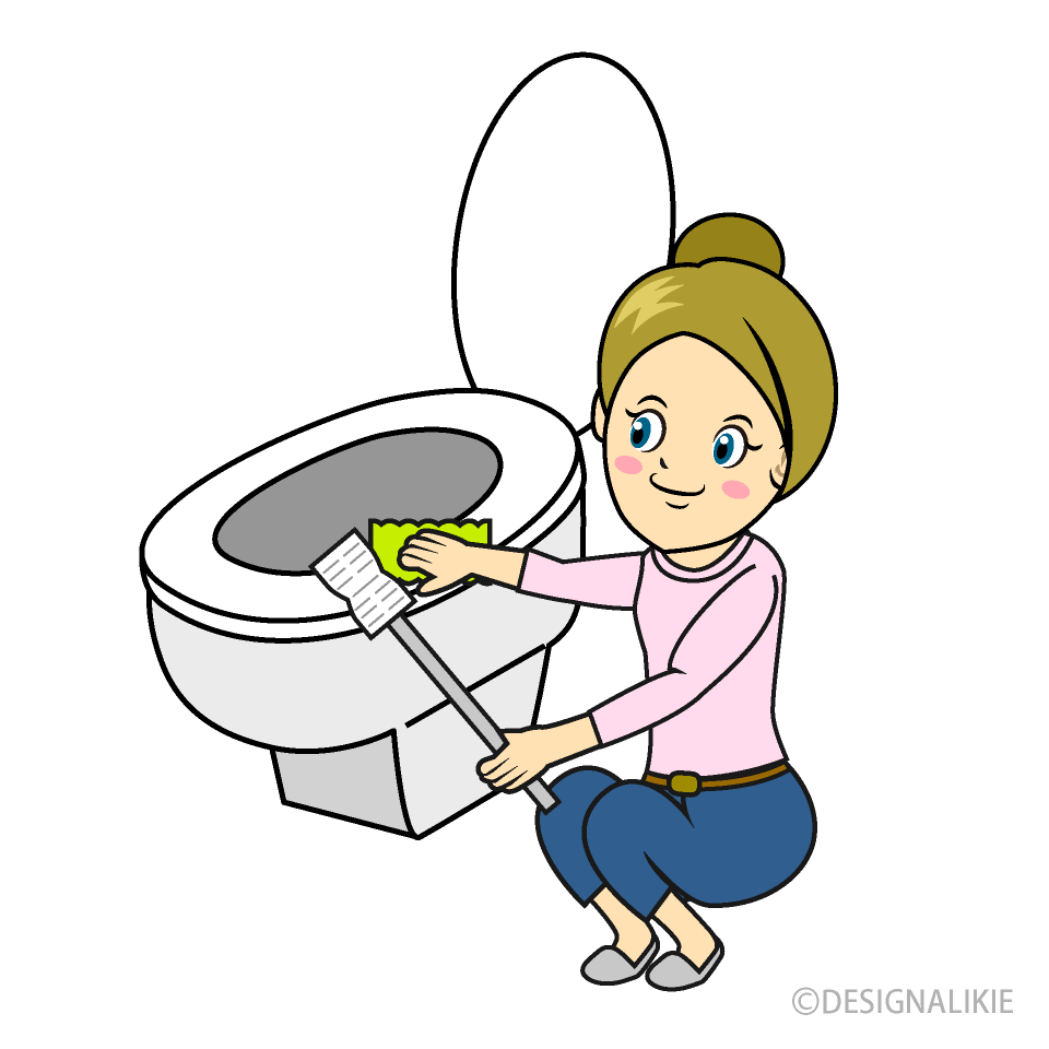 clean toilet clipart
