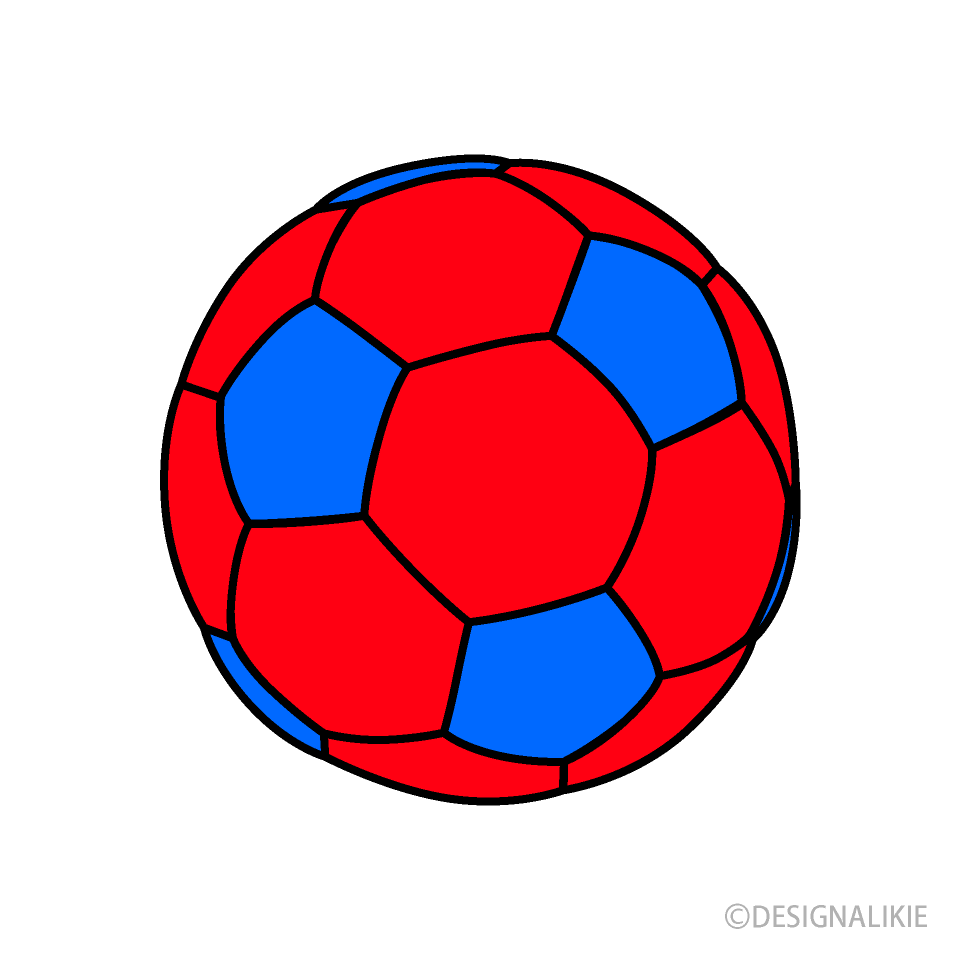 Red and Blue Soccer Ball