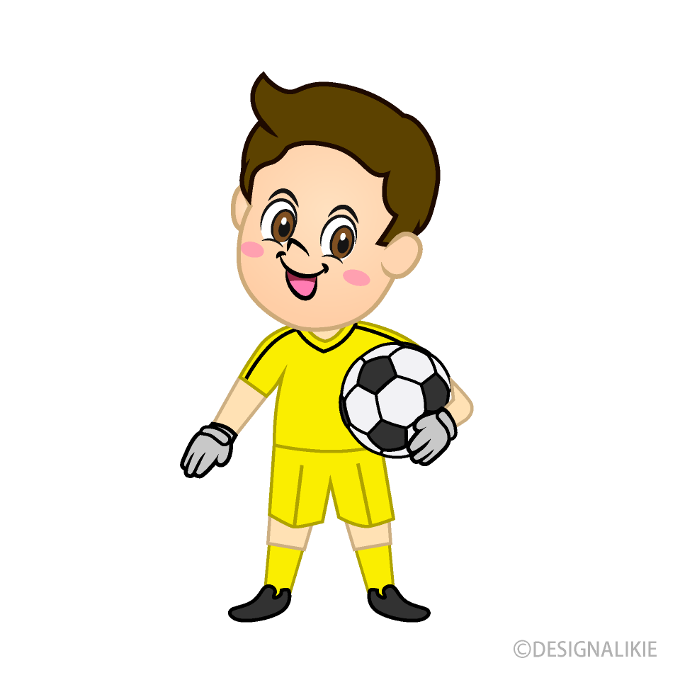 Boy Goalkeeper with Soccer Ball