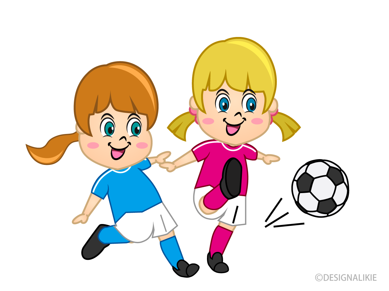 Fun Girls Playing Soccer