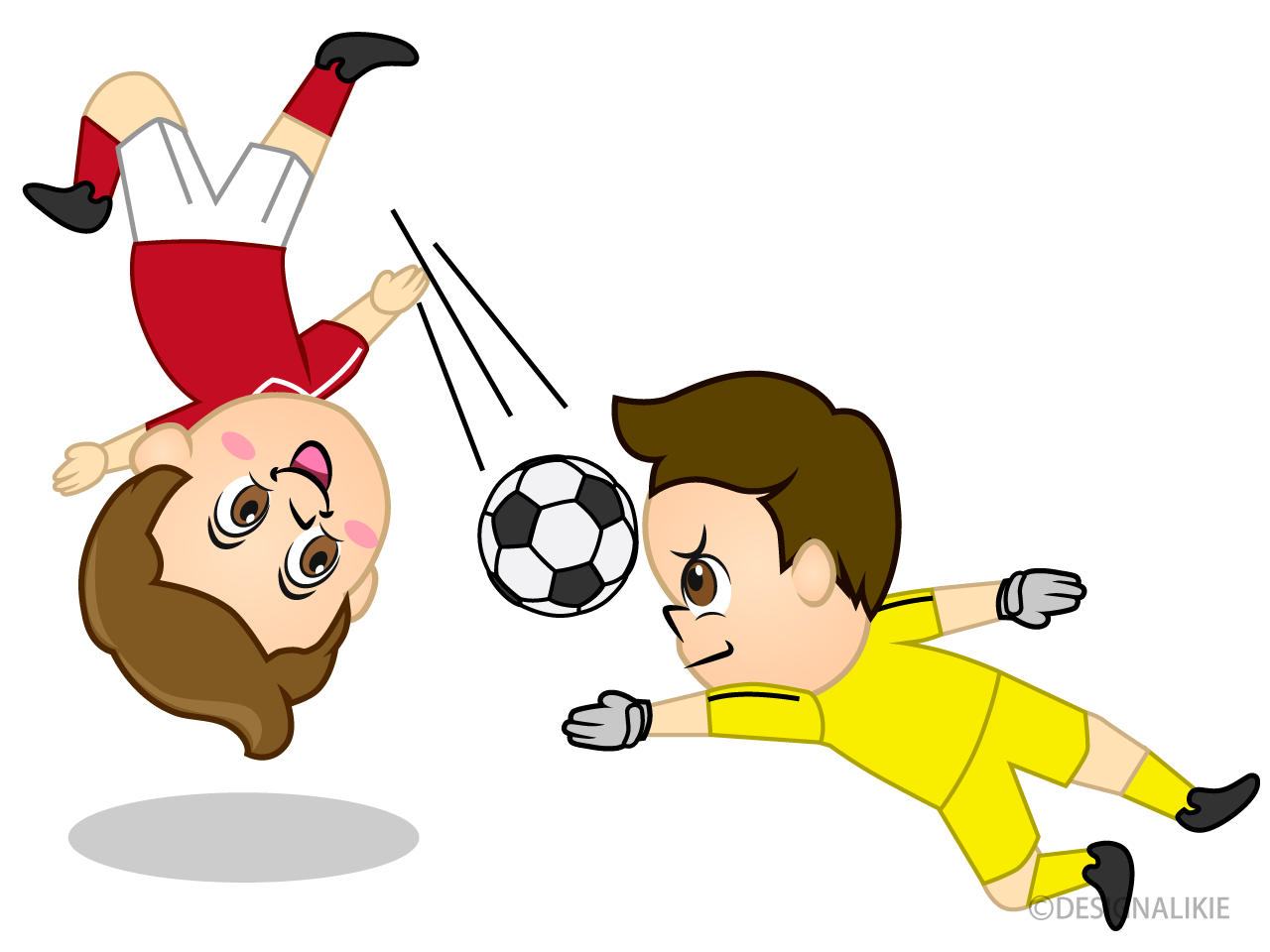 Niño, jugador de fútbol, ​​a, volea Gratis Dibujos Animados  Imágene｜Illustoon ES