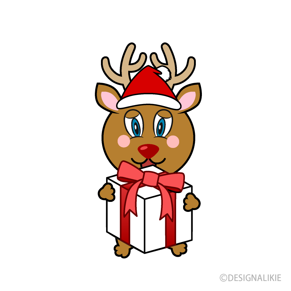 Reindeer Giving a Present