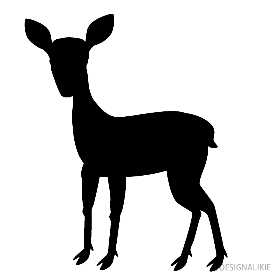 fawn deer clipart silhouette