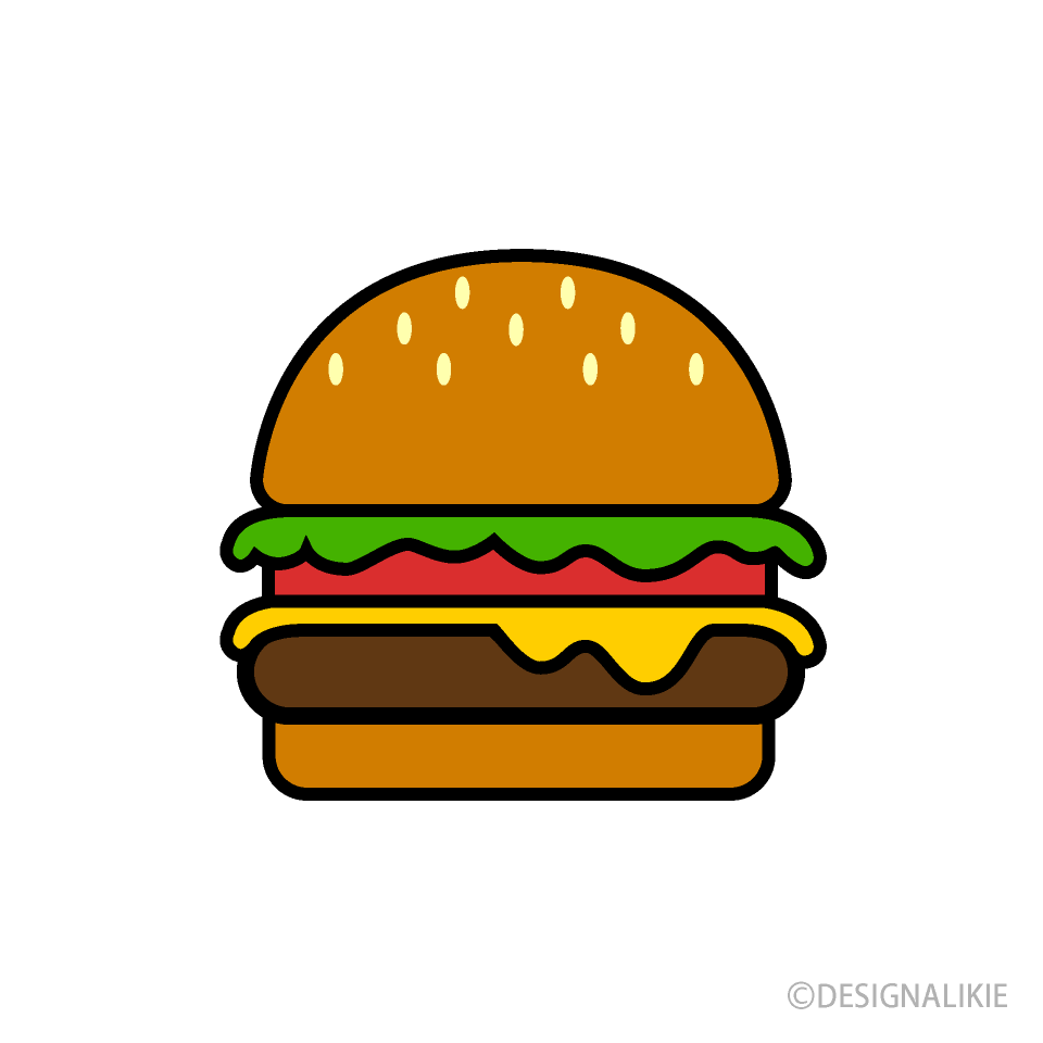 Burger Cartoon Free PNG Image｜Illustoon