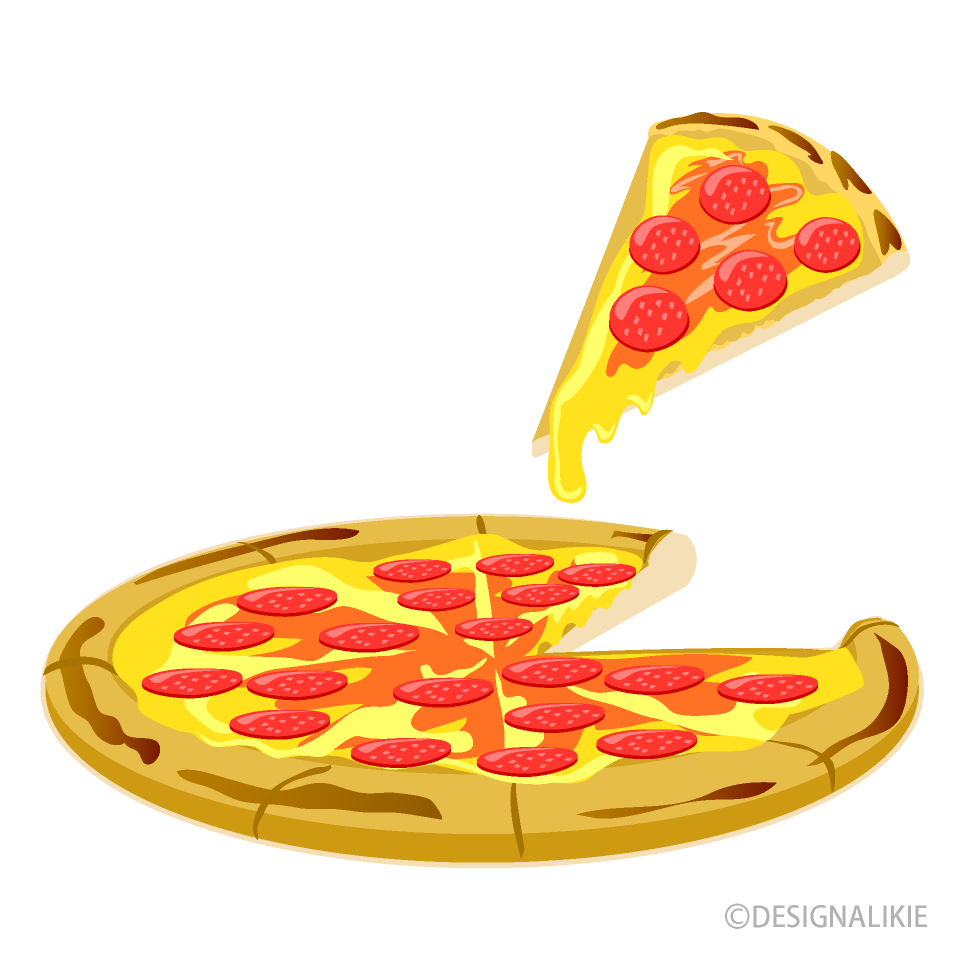 Take a Piece Pizza Clip Art Free PNG Image｜Illustoon