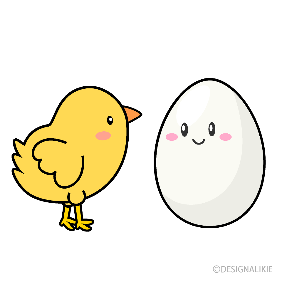Cute Chick and Egg Character