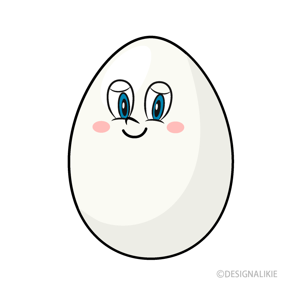 Cute Egg Cartoon Free PNG Image｜Illustoon