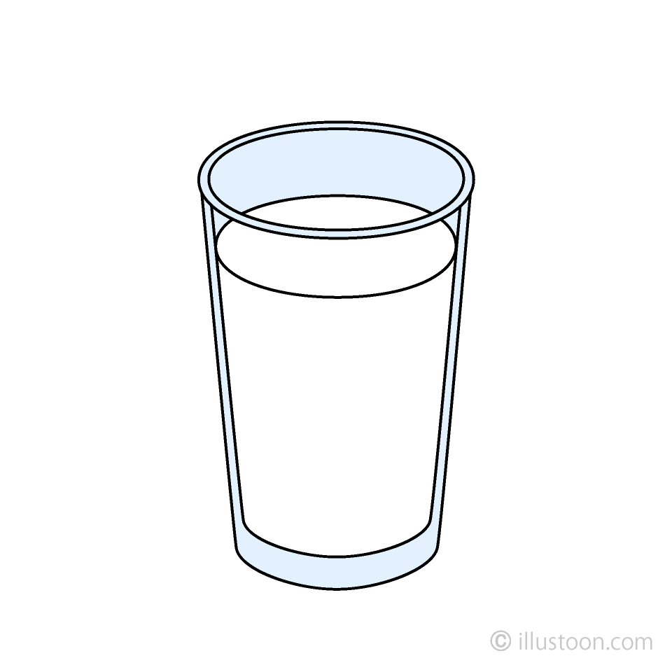 Milk Glass Clipart Free PNG Image｜Illustoon