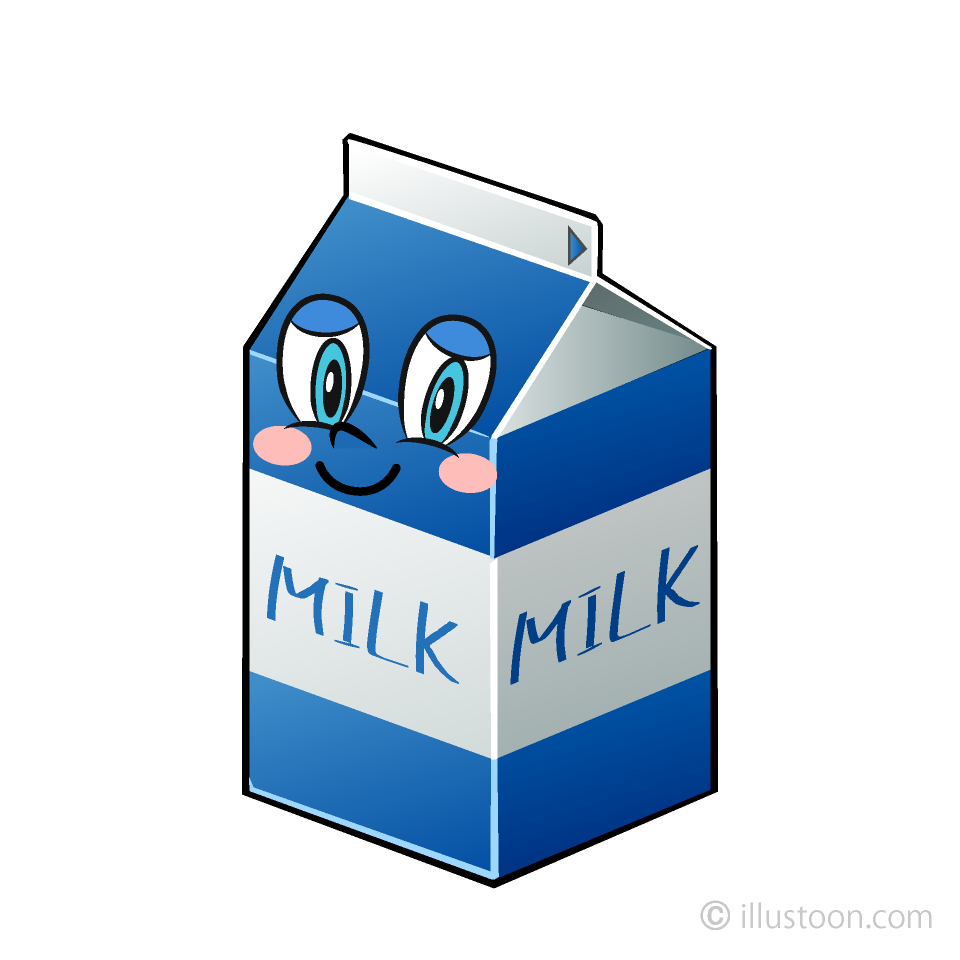 Milk Pack Character Cartoon Free PNG Image｜Illustoon