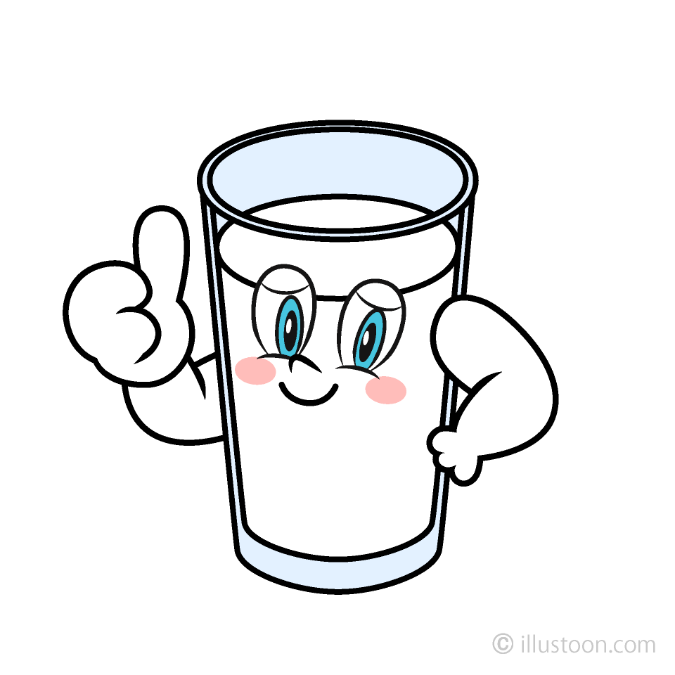 Thumbs up Milk Glass Cartoon Free PNG Image｜Illustoon